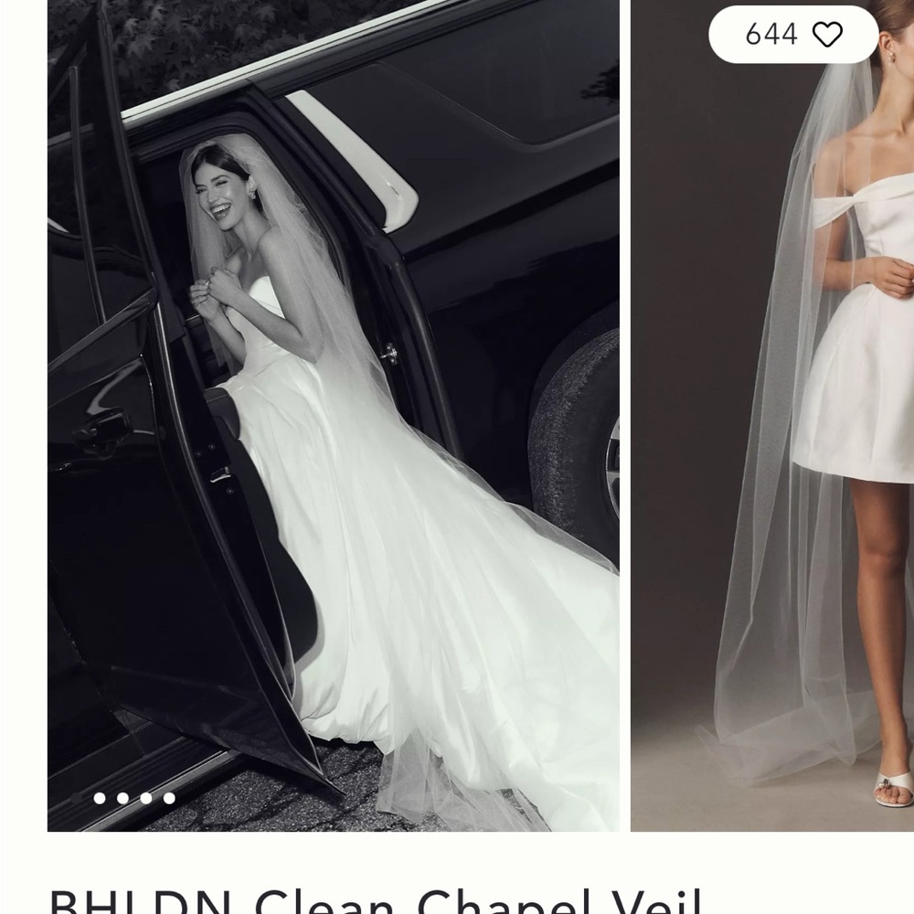 Anthropologie White Bridal Veil